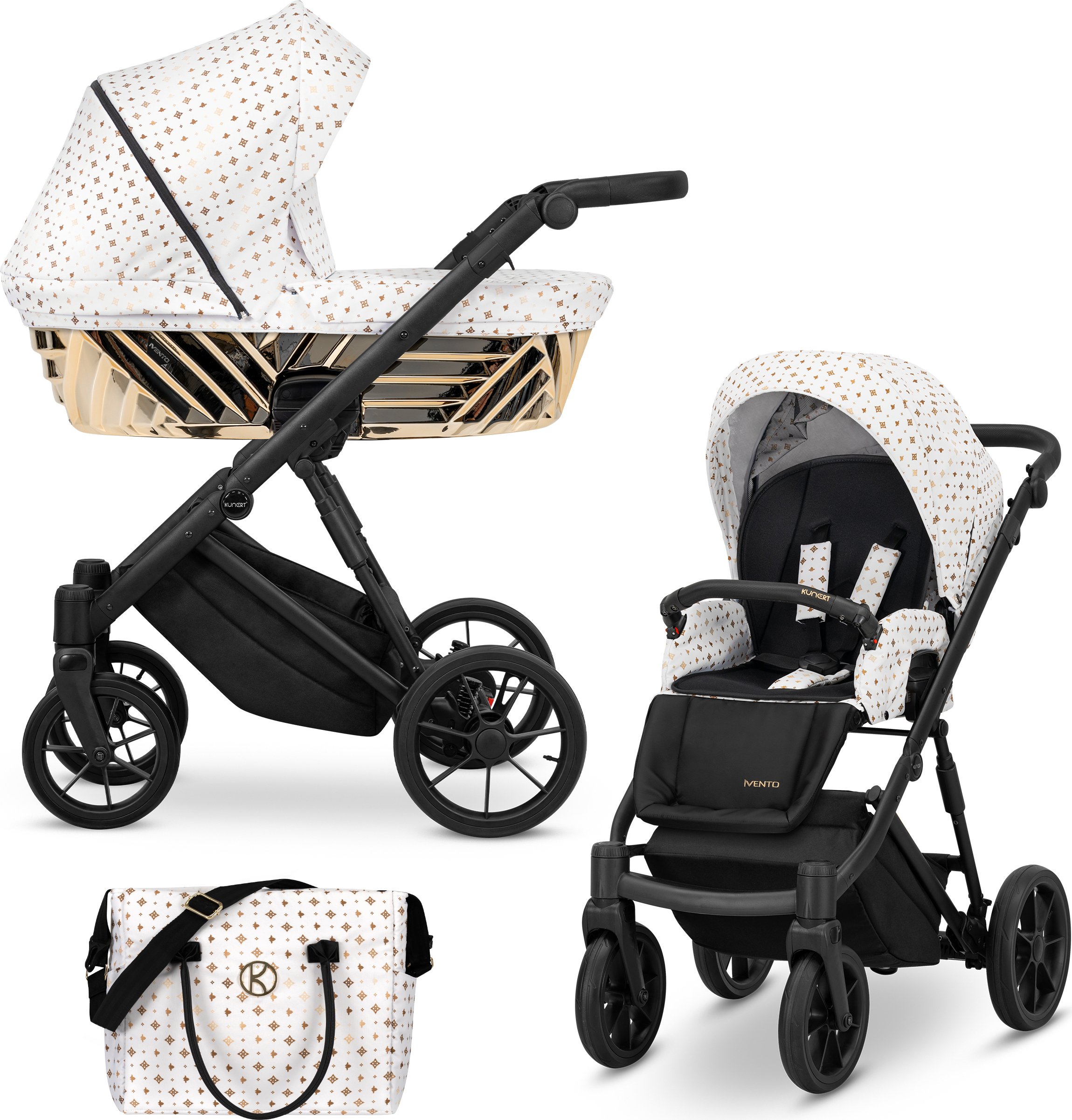 Kinderwagen Kunert Ivento Glam 2in1 - Farbe: White Style