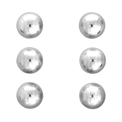 Paar Ohrstecker VIVANCE "925/ Silber 3 Paar 4mm", weiß, Ohrringe, Damen, one-size, Silber 925 (Sterlingsilber)