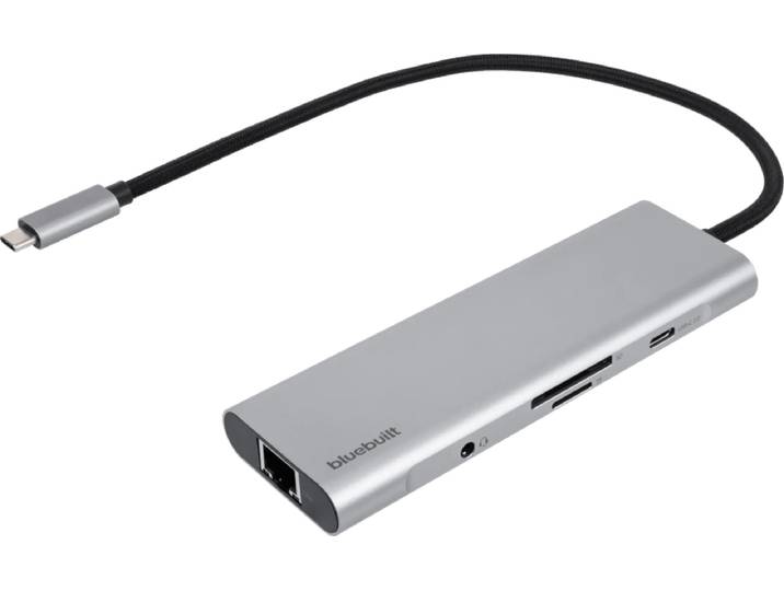 BlueBuilt 8-in-1 Docking Station met Usb C Zilver