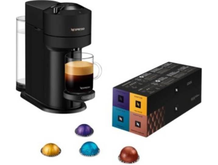 Delonghi Nespresso - Nespresso Vertuo Next Noir Env120.Bm + 52 Capsules