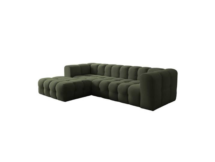 Friderik-EU Ecksofa Baloo L – modernes Design & Komfort mit HR-Schaumstoff-Polsterung, Stoff Tiffany