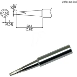 HAK T18-DL2 - Lötspitze T18-DL2, 2,0 mm, meißel