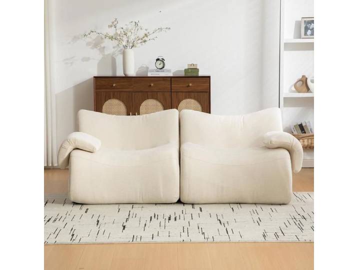 Canapé - KOMHTOM - Canapé convertible modulaire - Tissu chenille - Mousse 30D - Antidérapant