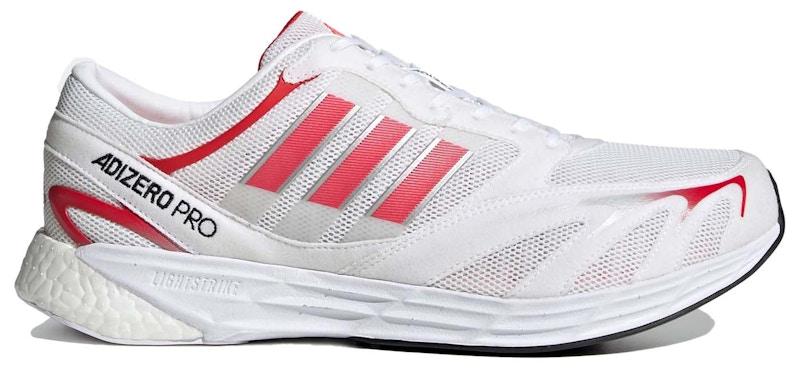 adidas Adizero Pro V1 DNA Cloud White Vivid Red - EU 46 2/3
