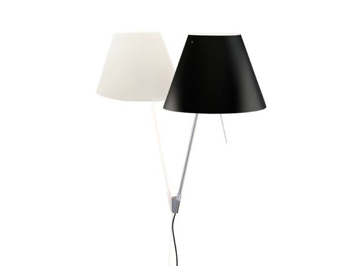 Luceplan Wandleuchte Costanza Aluminium - Lakritzschwarz (liquor