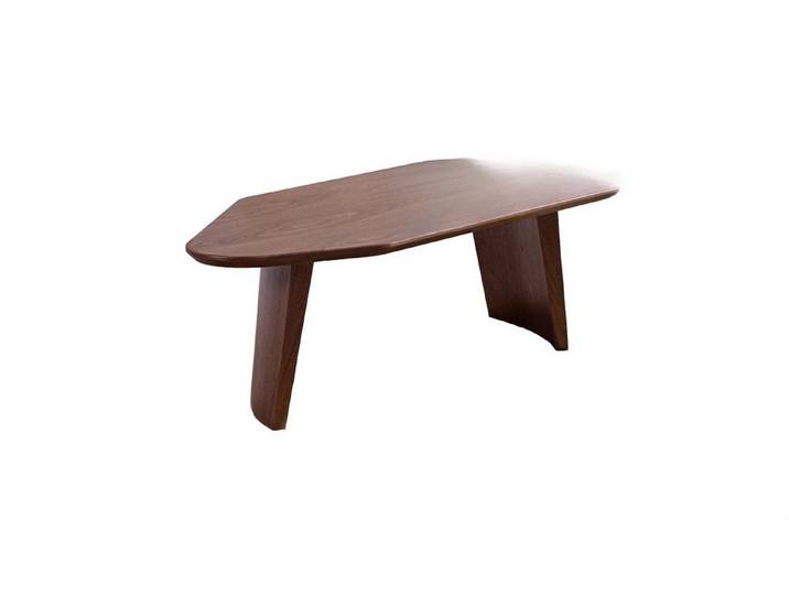 JVmoebel Couchtisch Runder Beistelltisch aus Holz und Metall in Braun (Packung), Made in Europa
