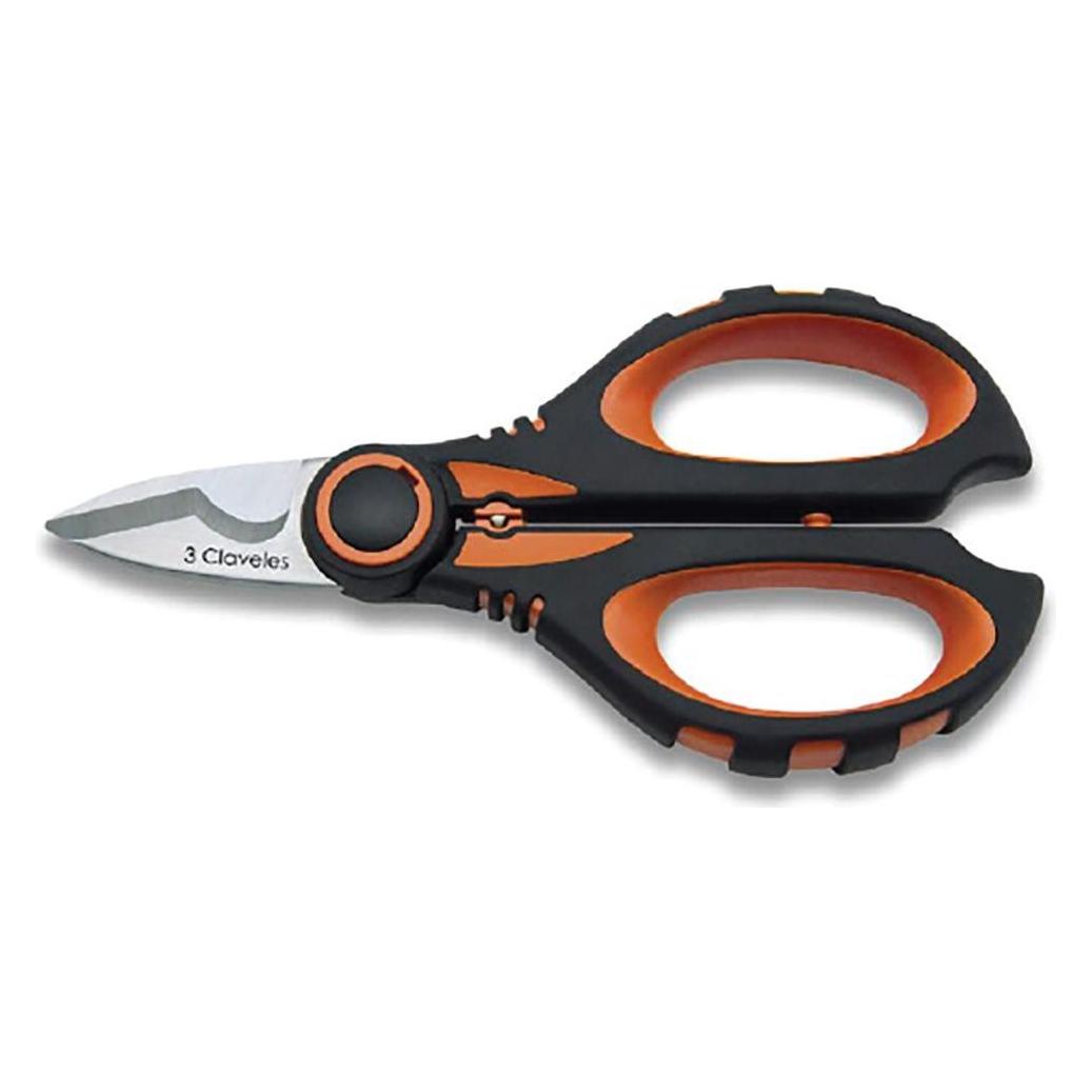 3 Claveles Multifunction stainless steel electrician scissors with sheath, 16 cm (16 cm) (66087041)