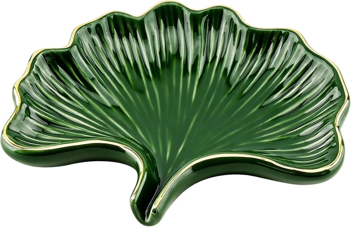 Esthetische Zeepdispenser in de Vorm van een Ginkgo Blad - Sieradenhouder voor Badkamer, Douche en Keuken
