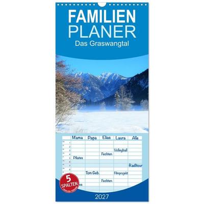 Familienplaner 2027 - Das Graswangtal mit 5 Spalten (Wandkalender, 21 x 45 cm) CALVENDO