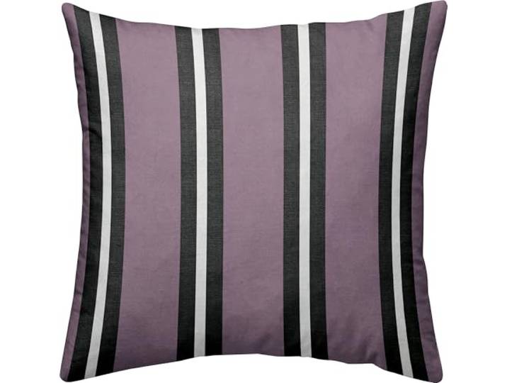 Erwin Müller Kissenhülle, Kissenbezug Nicky-Velours Streifen Mauve Größe 50x50 cm - samtig-weiche Oberfläche, beständige und Pflegeleichte Qualität