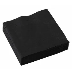 Servietten 40x40 1/8 2Fls Schwarz P&P 120un