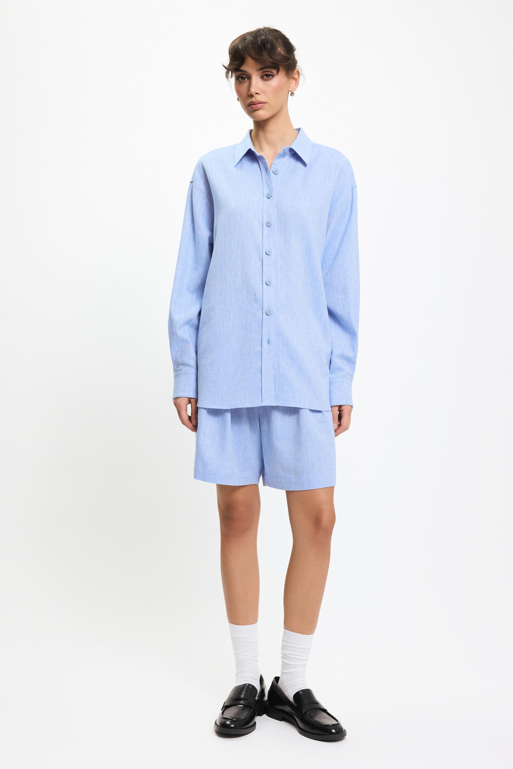 BENU Blaues Leinenhemd