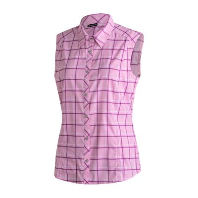 Maier Sports "Sana sleeveless" ärmellose Damen Bluse, sommerliches Blusen-Shirt, Karobluse, Reg. Fit