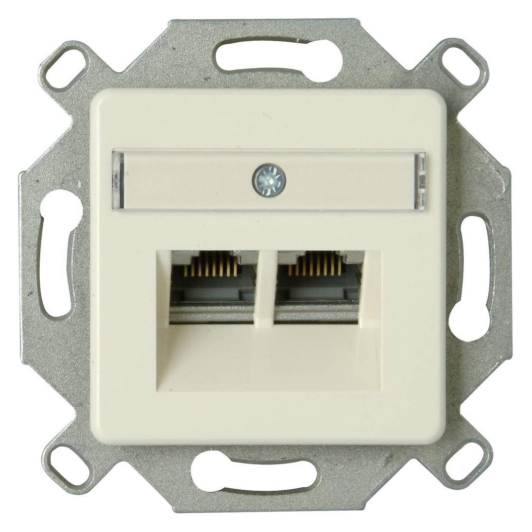 Kopp 1 Stück Einsatz Netzwerkdose Aluminium 920100004 (920100004)
