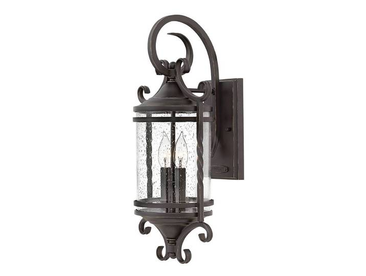 Außenlampe, Glas, IP44, schwarz, klassisch, E14 Fassung