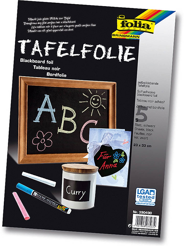 folia PAPER Tafelfolie - 5 Stück - (L)33 x (B)23 cm - onesize