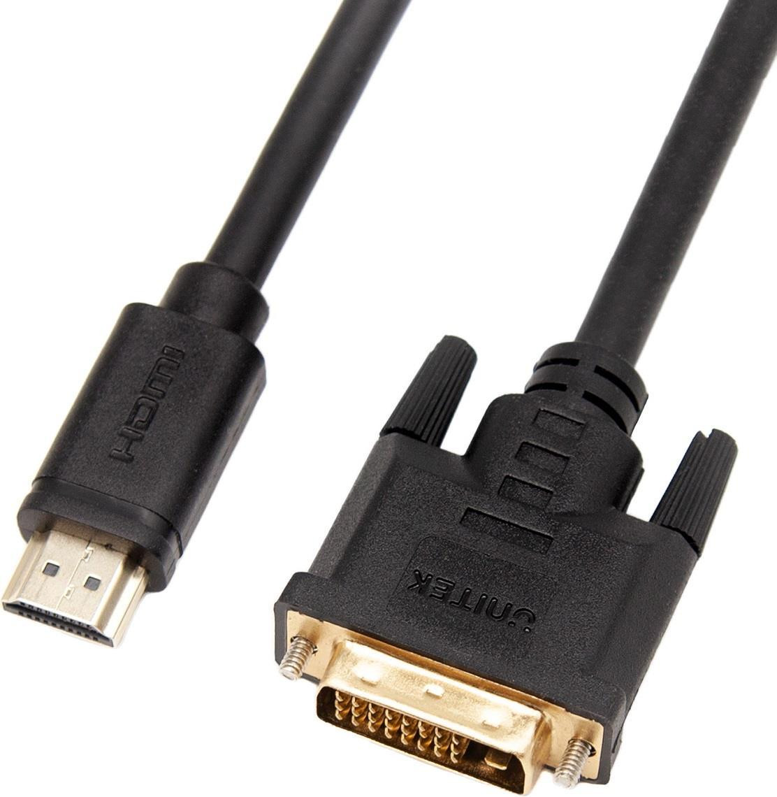 Unitek C1271Bk-2M HDMI naar DVI kabeladapter, 2 meter