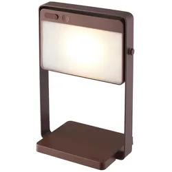 Nordlux Mobile LED Solar-Akkuleuchte SAULIO, IP44, 3.5W 3000K 200lm, 3-Step MOODMAKER™, Seeluft-beständig, Aluminium, braun NORD-2418035018