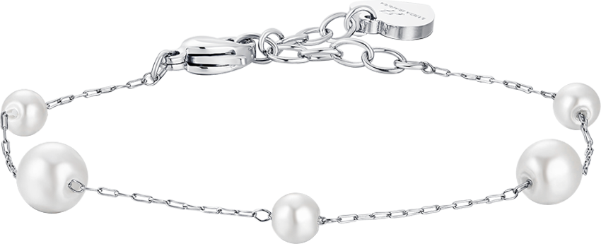 Luca Barra BRACCIALE DONNA IN ACCIAIO CON PERLE SINTETICHE