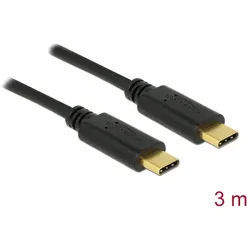 DELOCK Kabel USB 2.0 C > C 3.0m 3A schwarz