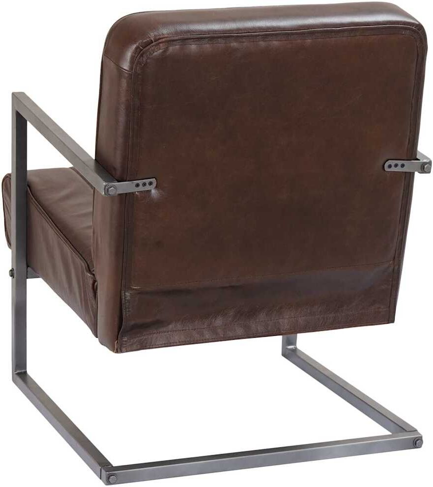 vidaXL Chaise de canapé cantilever marron délavé cuir véritable