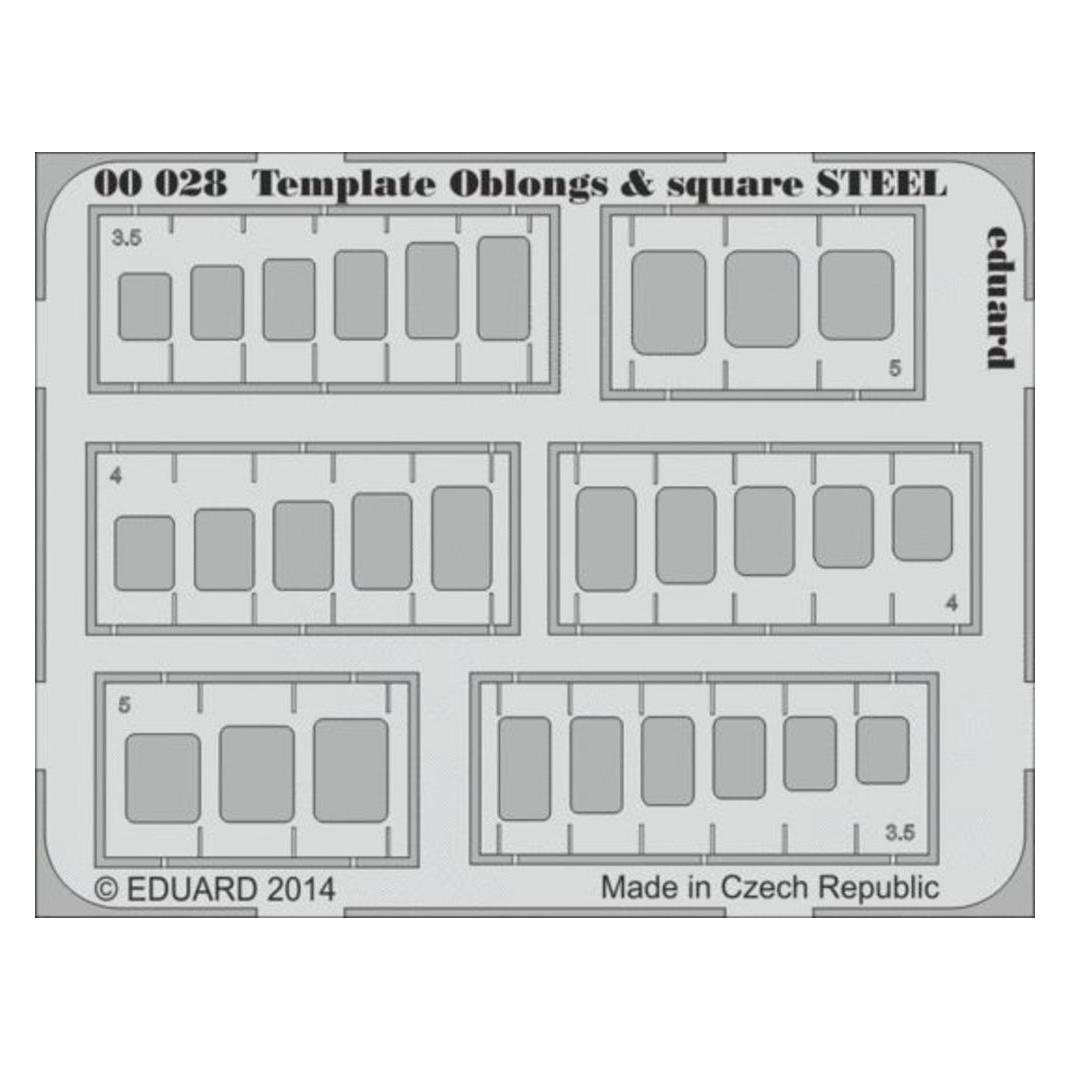 Eduard Template oblongs & square STEEL (00028)