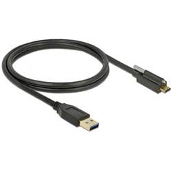 Delock USB-Kabel USB 3.2 Gen2 USB-A Stecker, USB-C® Stecker 1.00 m Schwarz Schraubverbindung 83717