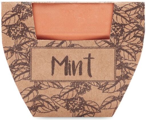 Pot personnalisé avec graines de menthe MINT POT Bois
