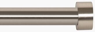 Deco Window 18-44 Inch Adjustable Curtain Rod, 1 Inch Metal Drapery Rod with Pluto Finials, Satin Silver