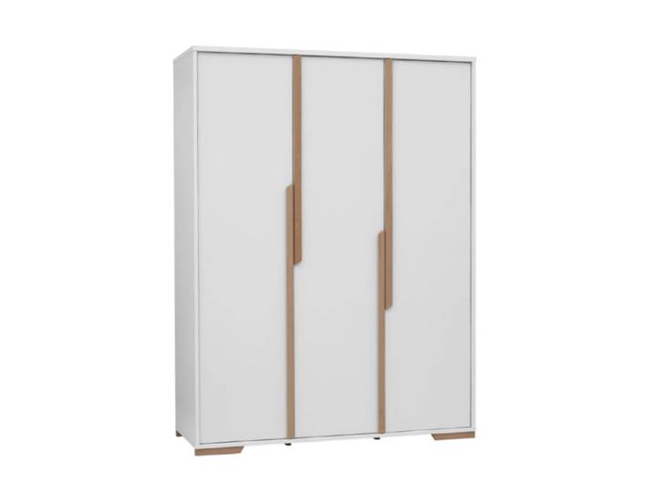 Armoire 3 portes Pinio Snap Blanc et bois