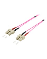 equip SC/SC 50/125m 3.0m 3m SC Violett Glasfaserkabel SC/S Optical Fiber Patch Cord OM4 (255523)
