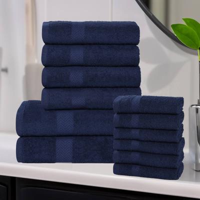 Superior Franklin Eco-Friendly Cotton Towel Set, Lightweight Absorbent Quick-Dry Bathroom Towels