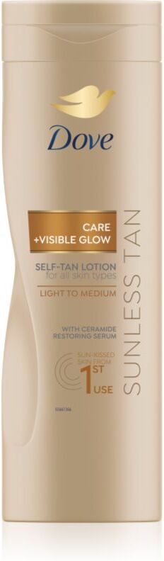 Dove Sunless Tan lait auto-bronzant teinte Fair 400 ml