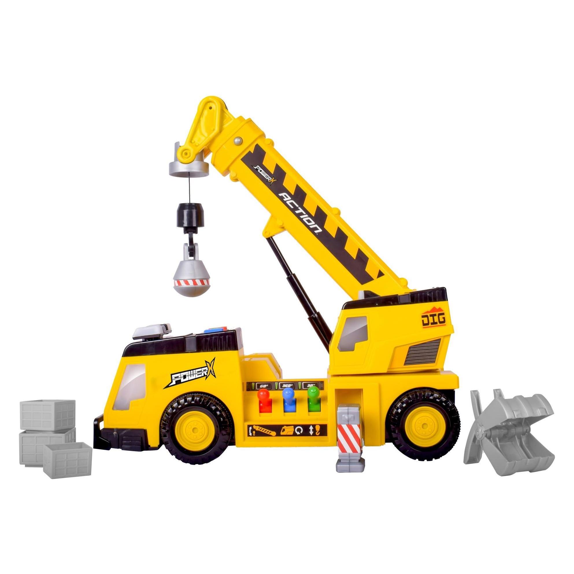 PowerX Power X - Electronic 3-in-1 Crane Truck with lights and sounds - (20410) (20410)