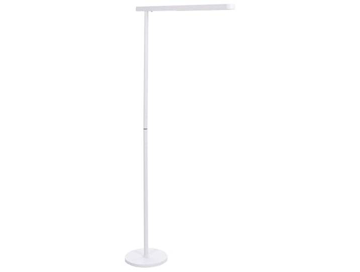 LED-Stehlampe Metall weiß 186cm eckig mit langem Kabel und Schalter Perseus