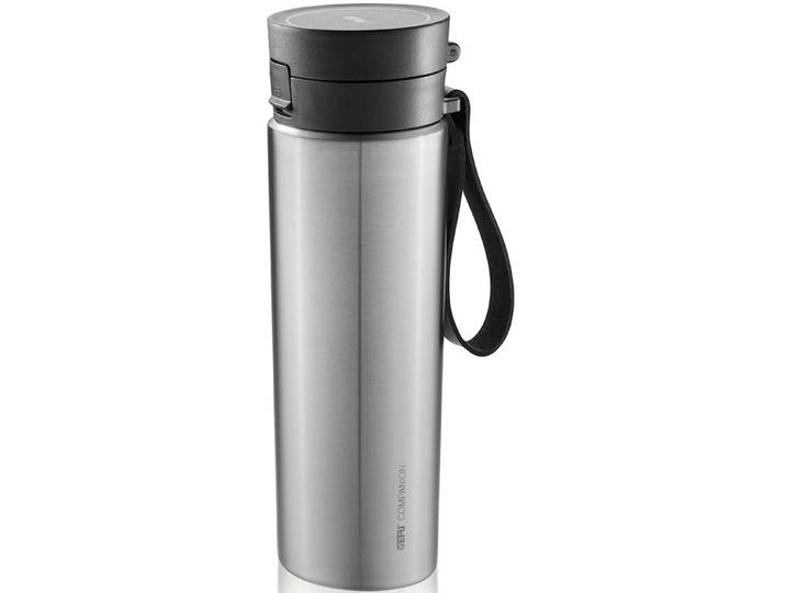 Thermoflasche GEFU COMPANION , silber (schwarz, silber), 500ml, Edelstahl, Kunststoff, Trinkflaschen, Thermoflasche, Doppelwandig vakuumisoliert: hält 6 Std. warm, 10 Std. kalt, 0,5 L