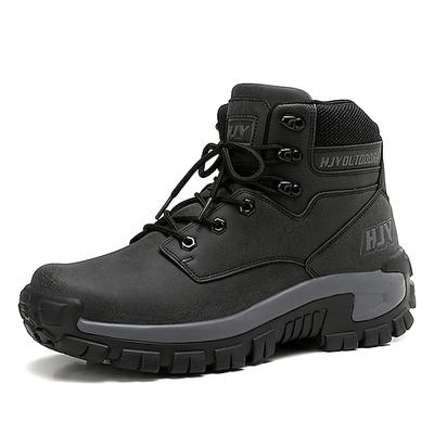 braune Herren-Wanderstiefel mit robuster Sohle – Outdoor-Trekkingschuhe für Camping, Wandern und Arbeitskleidung