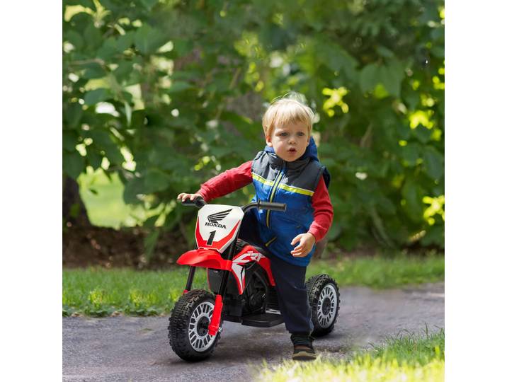 HOMCOM Moto Électrique Enfant 3 Roues 6V Rouge Honda Licence