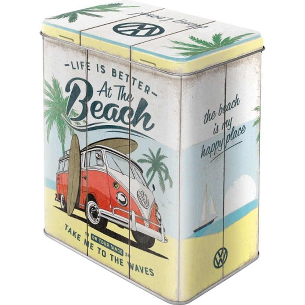 Nostalgic-Art Opbergdoos L VW Busje Strand