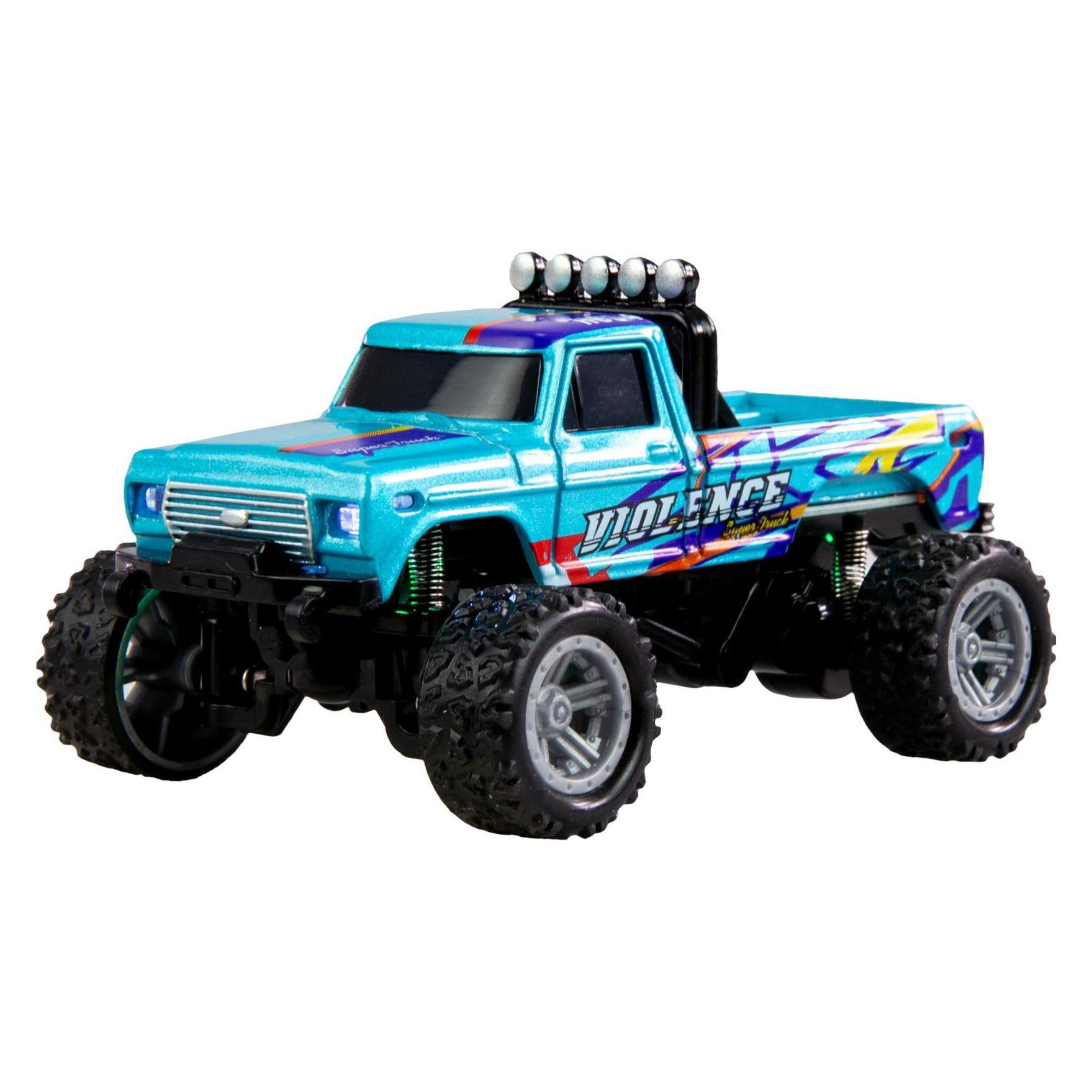 Amewi Monster Truck Die Cast 1:64 RTR, Blau, Altersempfehlung (RTR Ready-to-Run) (22697)