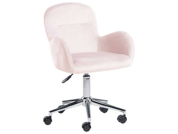 BÜROSTUHL Samtstoff Rosa Priddy
