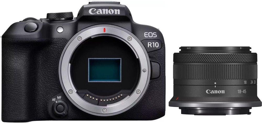 Canon EOS R10 Mirrorless Camera met RF-S 18-45mm IS STM Lens, Zwart