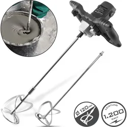 Stahlwerk, Rührwerk + Mörtelrührer, Mörtelrührer 1.200 W Rührwerk 850 U/min Zusatz-Quirl Drehzahlregelung