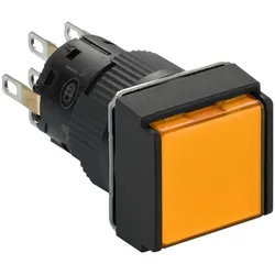 Schneider Electric XB6ECW8B2P Leuchtdrucktaster, orangefarben, Ø 16, flach, o. Rastung, 24V, 2OC  - 5 Stück