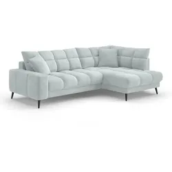SOMETA Ecksofa Flow de Luxe Stoff Silver