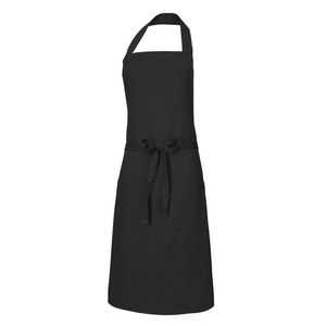 Zollner Kochschürze Paolo, Latzschürze, Unisex, 100x75cm, schwarz