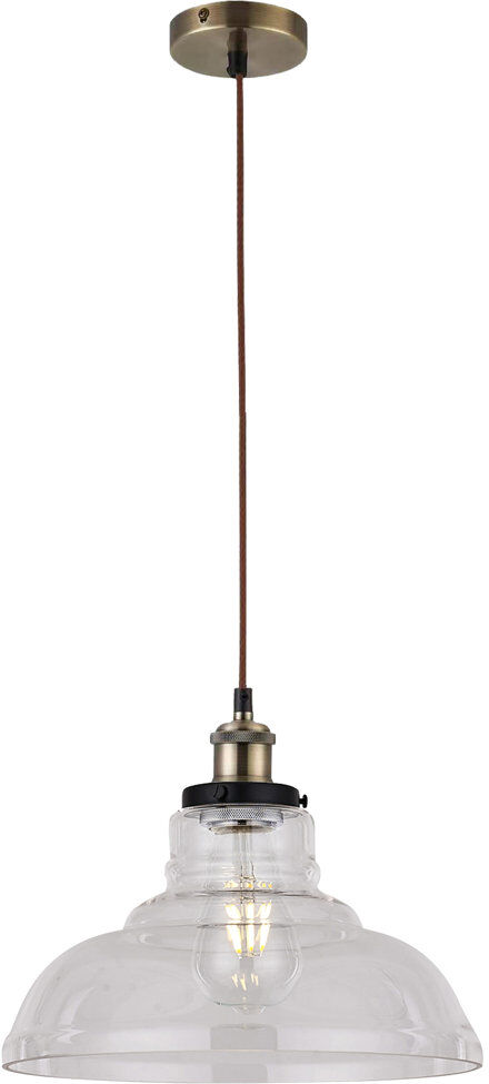 Breakwater Bay Gracie 1 - Light Dome Pendant Vintage Clear/Brushed Chrome/Silver Twisted