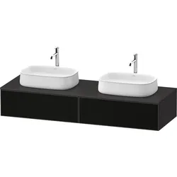 Duravit Zencha Konsolenwaschtischunterbau wandhängend Graphit & Schwarz Linienstruktur n/a & Superma ZE4815B63800000