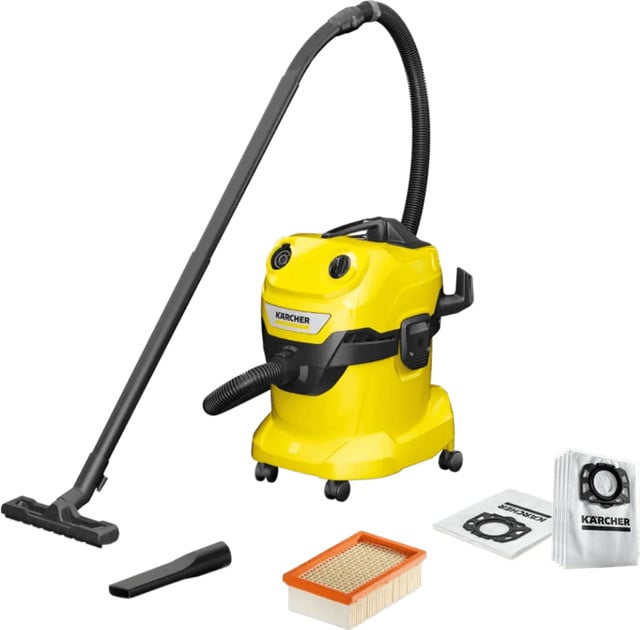 Karcher WD 4 V-20/5/22 Stofzuiger met 4x Karcher Stofzuigerzak voor WD 4/5/6