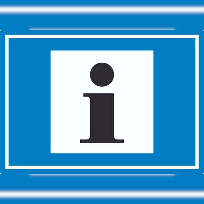 HB-Druck Information Symbol Aufkleber A0 (841x1189mm)